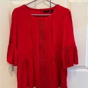 Halogen Red  Bell Sleeve Blouse Made in India